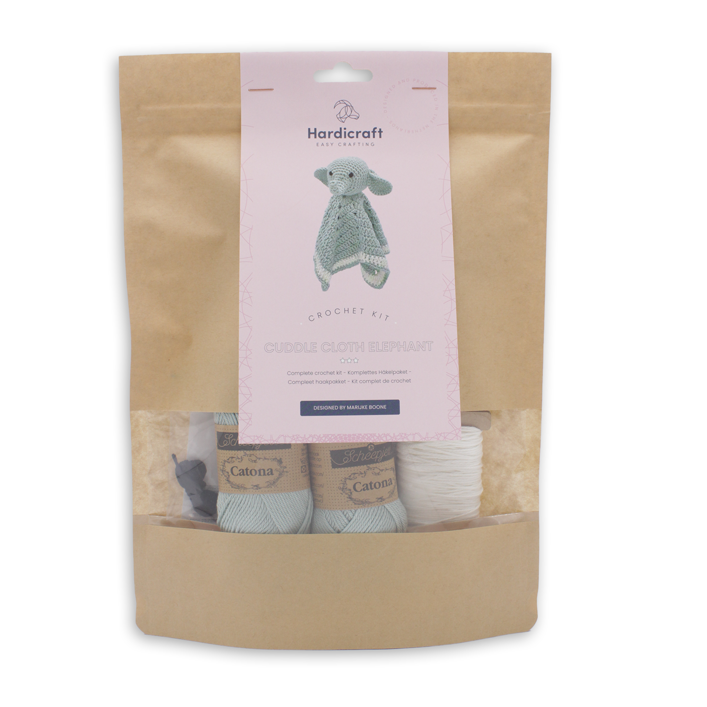 DIY Crochet Kit - Cuddle Cloth Elephant
