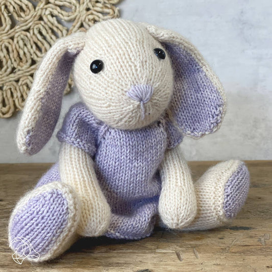 Chloe Rabbit knitting kit Hanficraft
