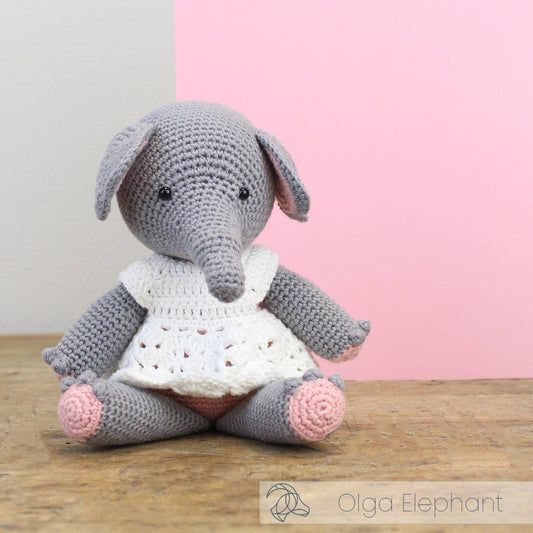 DIY Crochet Kit - Olga Elephant