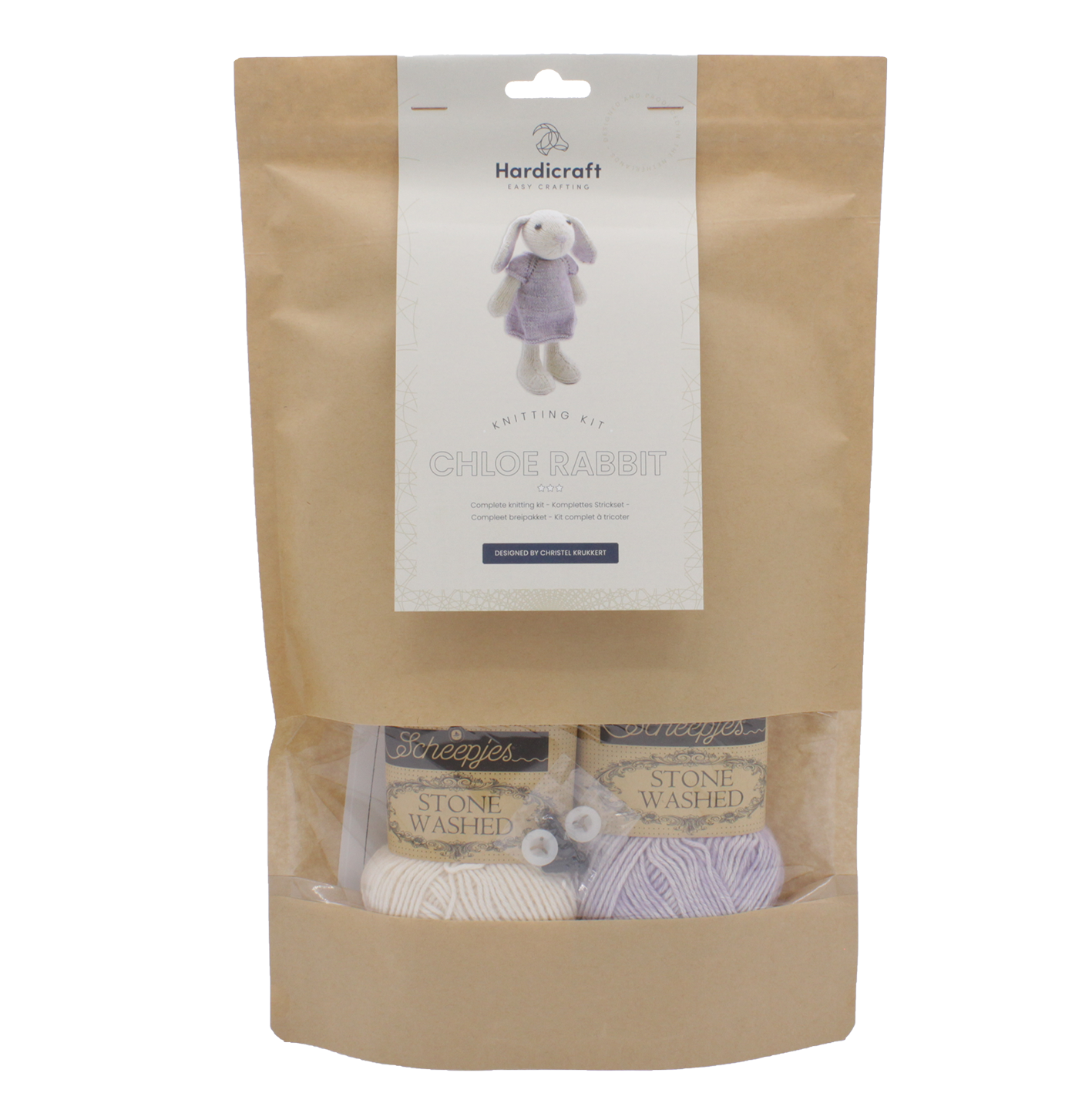 Chloe Rabbit knitting kit Hanficraft