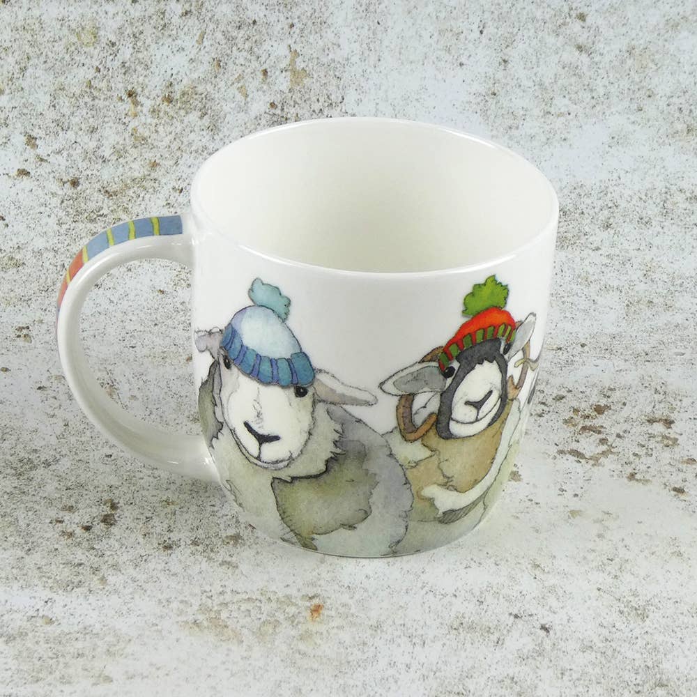 Happy Sheep China Mug With Gift Box by Emma Ball