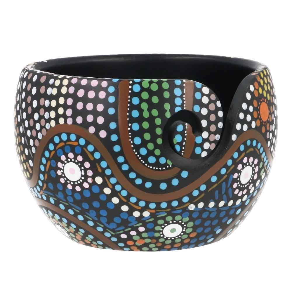 Scheepjes Yarn Bowl-Mango wood, painted.