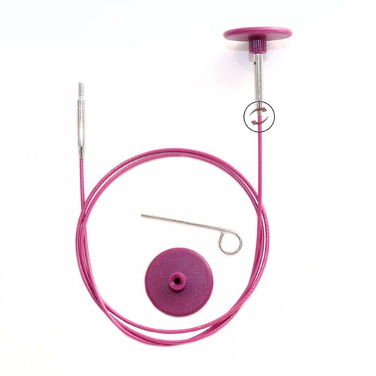 KnitPro Swivel Stainless Steel Cable for interchangeable tips