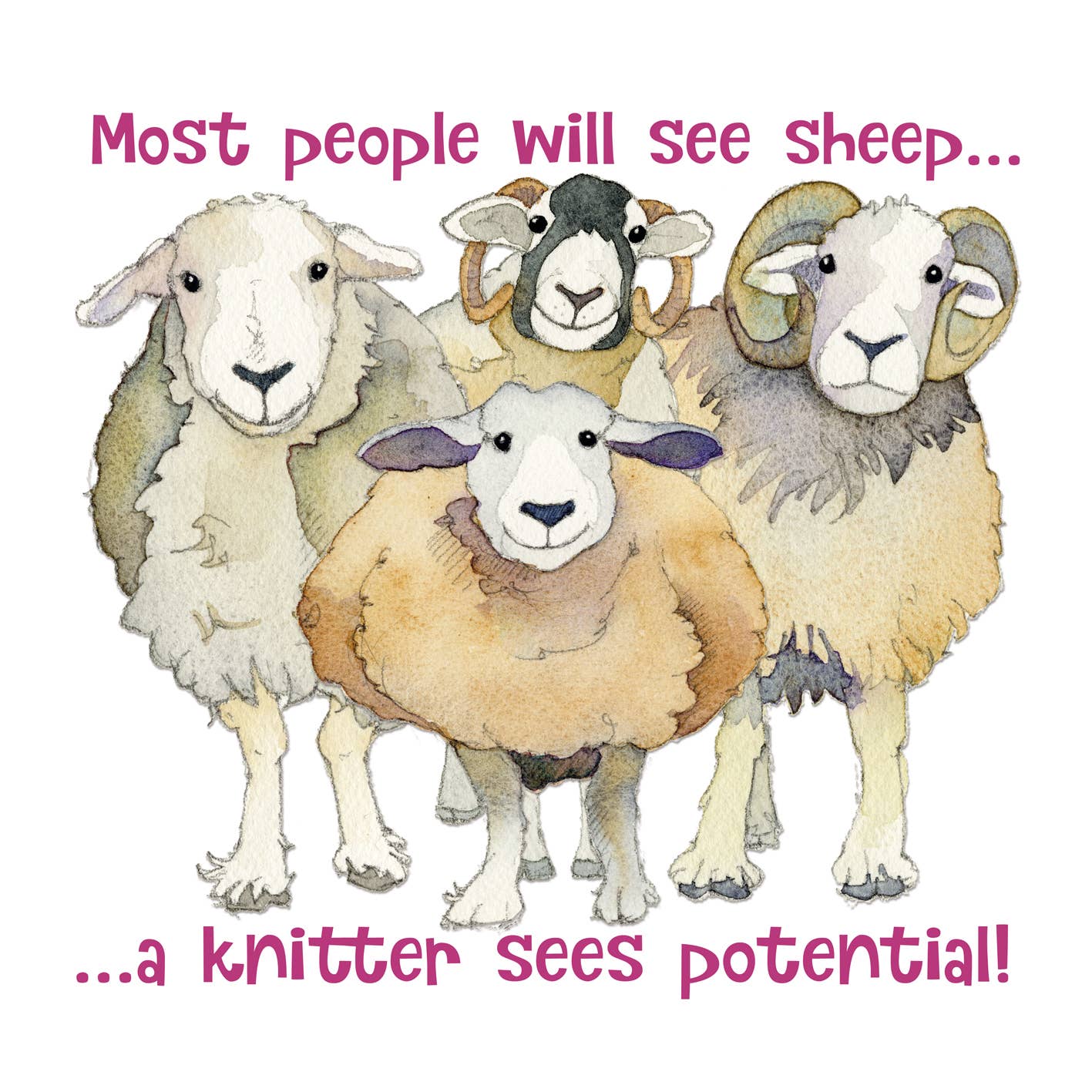 Sheep Potential - Cotton Canvas Bag by Emma Ball