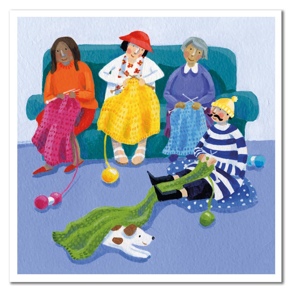 Knit and Natter Greetings Card - Emma Ball