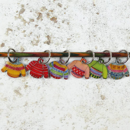 Jumper Stitch Markers (Set of 6) by Emma Ball