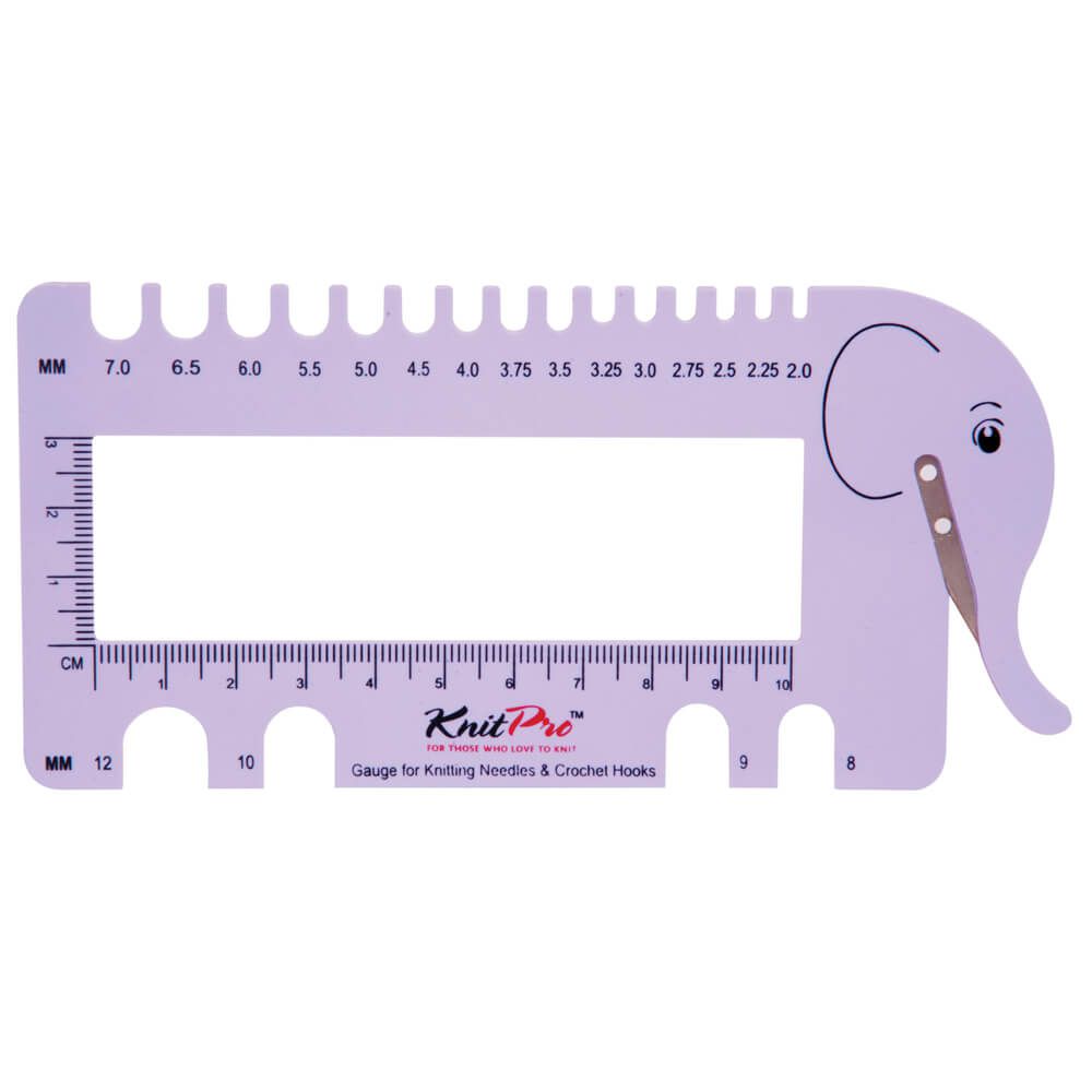 Aiguille à tricoter KnitPro et jauge à crochet avec coupe-fil