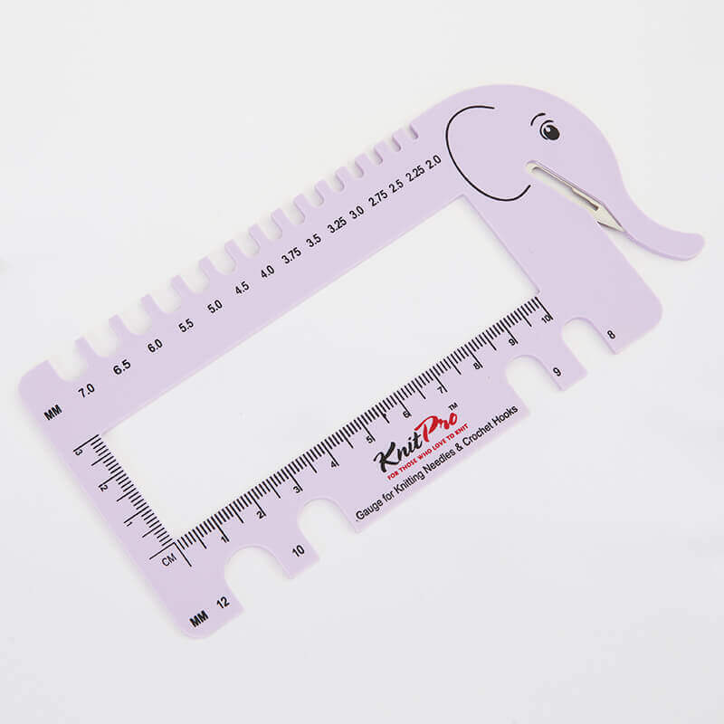 Aiguille à tricoter KnitPro et jauge à crochet avec coupe-fil