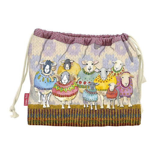 Sheep in Sweaters Drawstring Bag