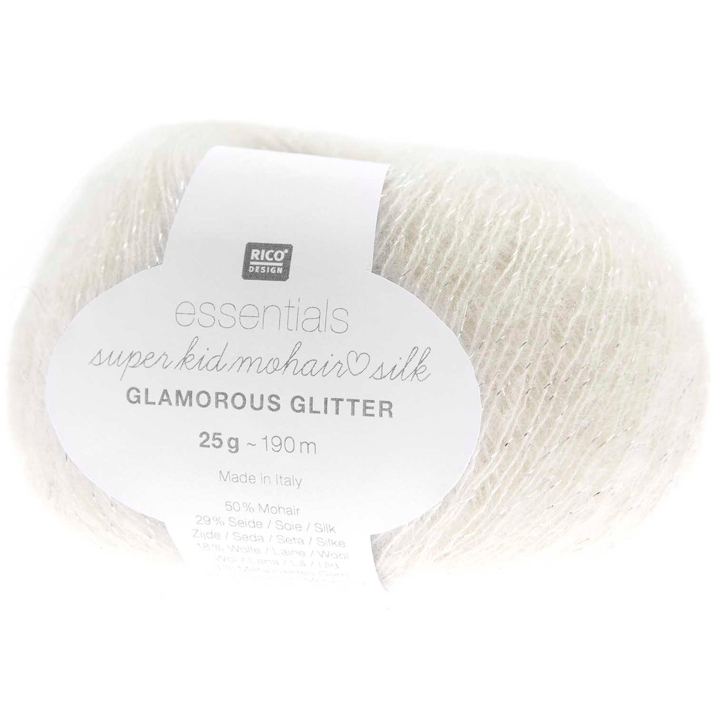 Rico Design Essentials Super Kid Mohair Loves Silk Glamorous Glitter