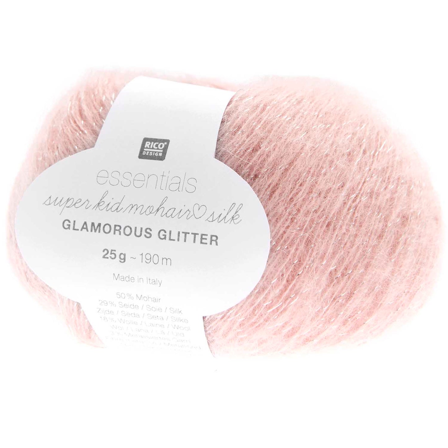 Rico Design Essentials Super Kid Mohair Loves Silk Glamorous Glitter