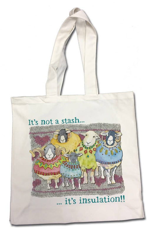 Its Not A Stash Cotton Canvas Bag by Emma Ball