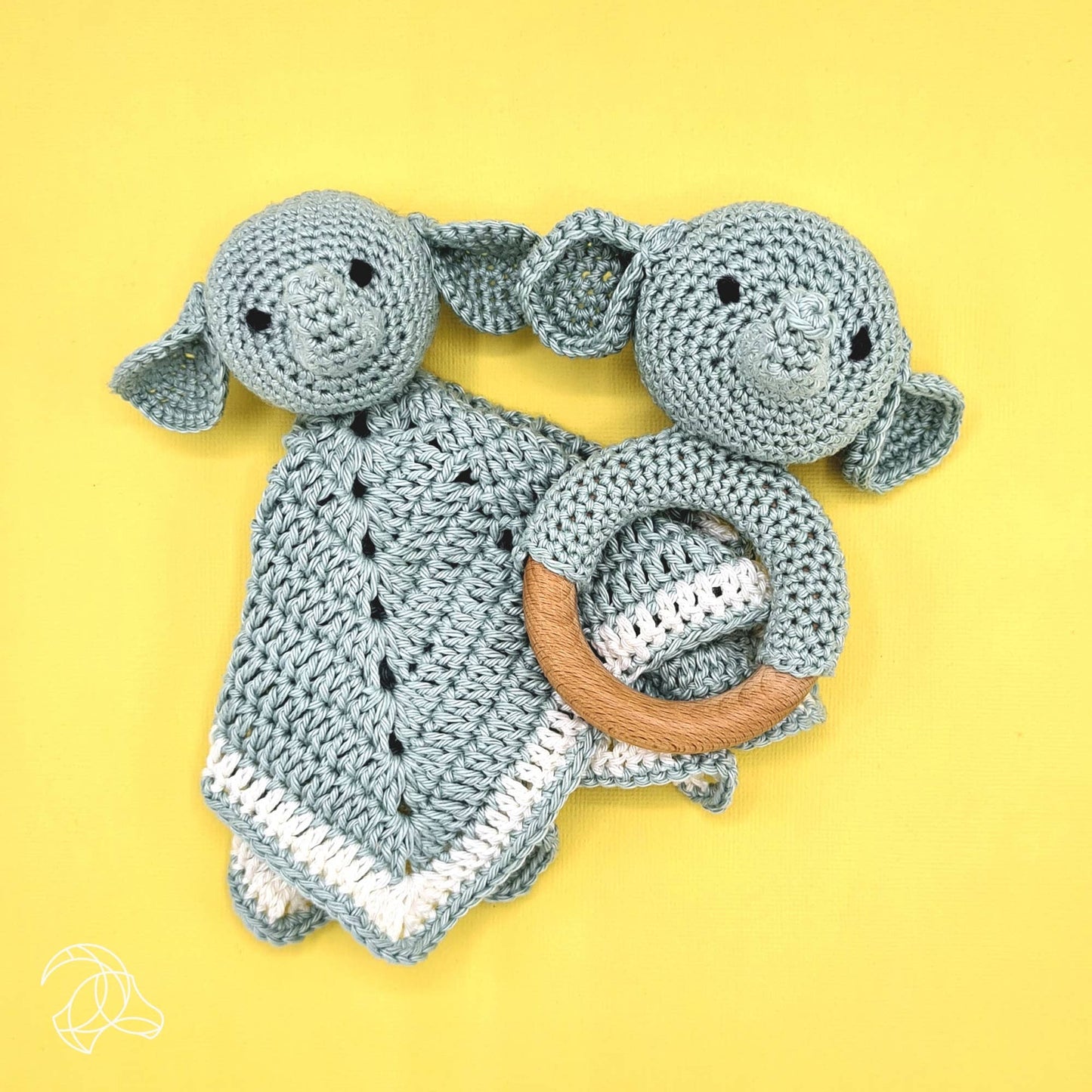 DIY Crochet Kit - Cuddle Cloth Elephant