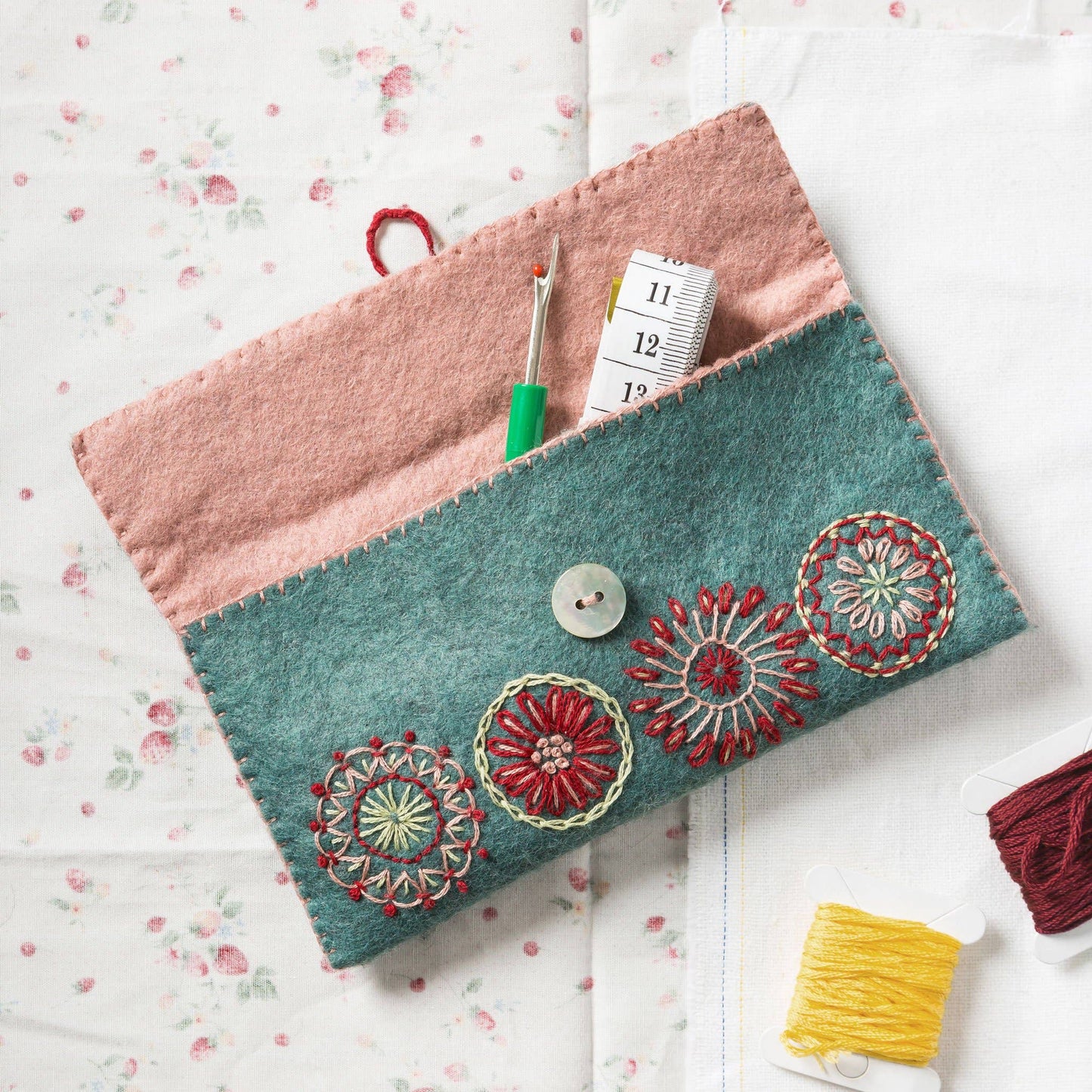 Sewing Pouch Felt Craft Mini Kit by Corinne Lapierre