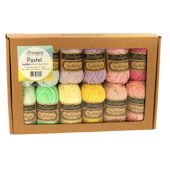 Scheepjes Softfun Pack de couleurs pastel